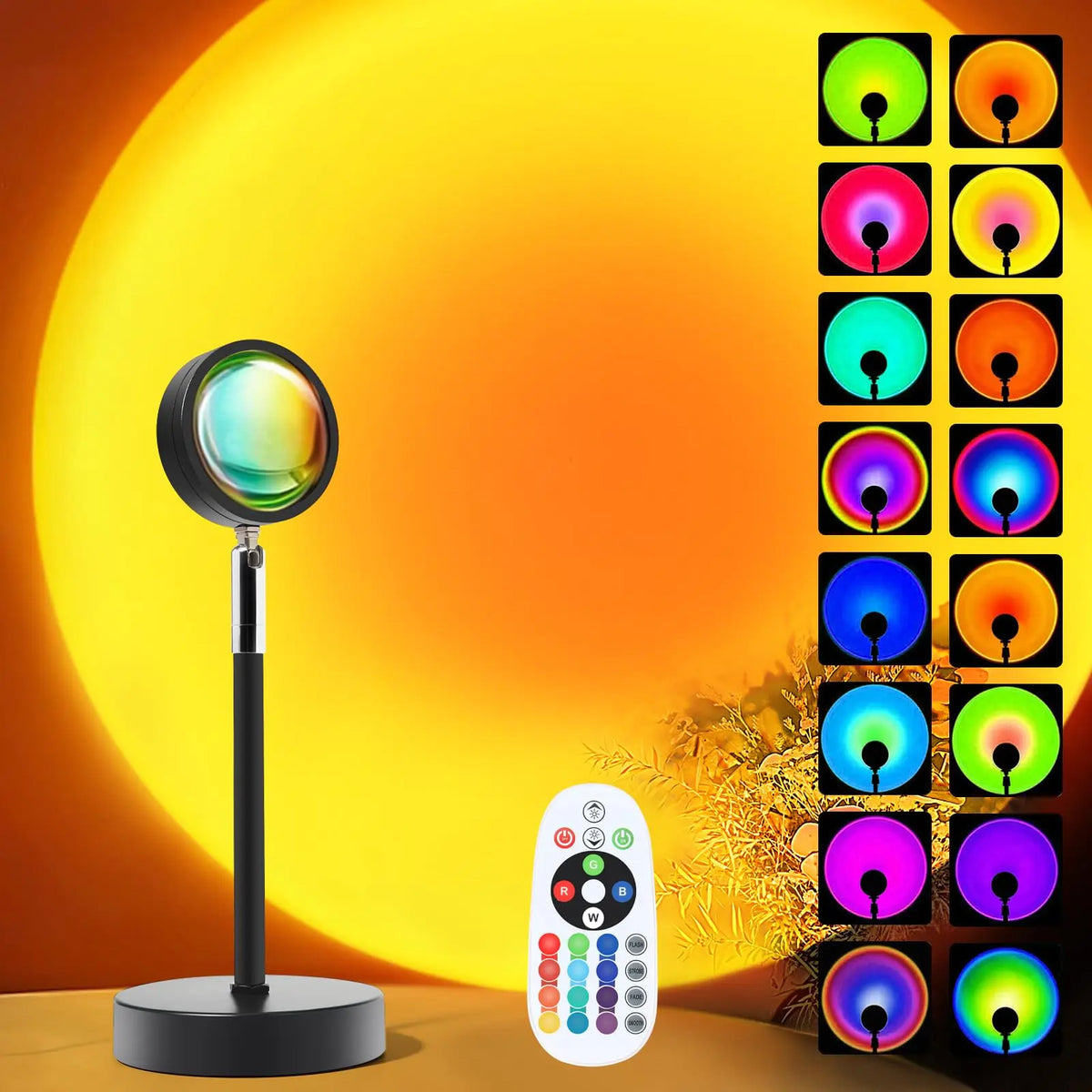 Lámpara Sunset LED 16 Colores con Mando