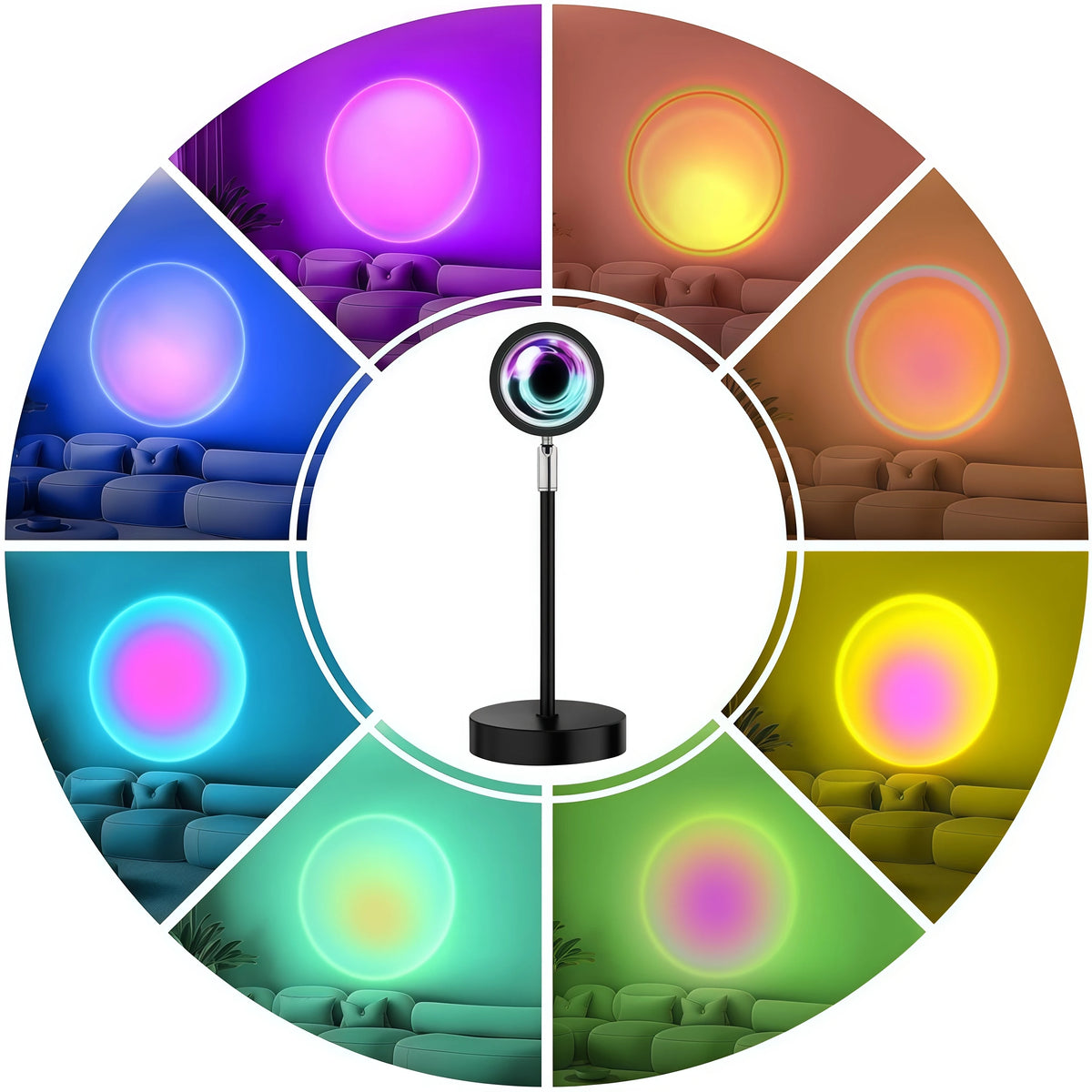 Lámpara Sunset LED 16 Colores con Mando