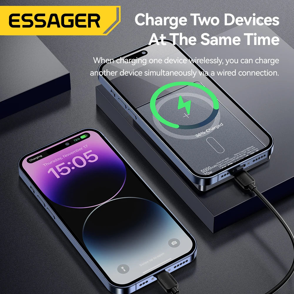 Power Bank Magnética Inalámbrica 5000mAh 20W Essager