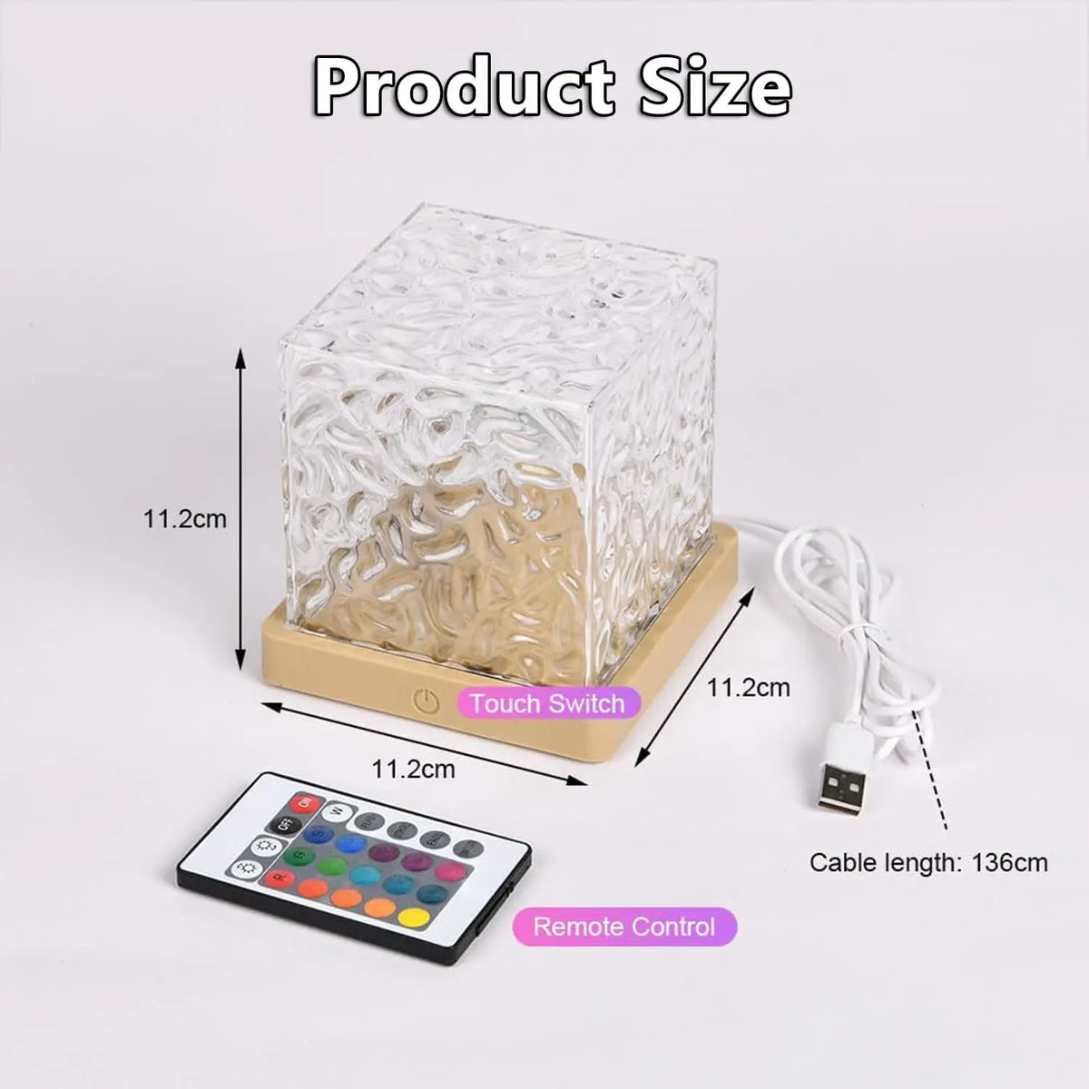 Lámpara LED Efecto Agua 16 Colores con Mando