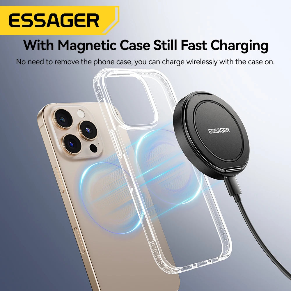 Cargador Magnético Inalámbrico 15W con Soporte Essager