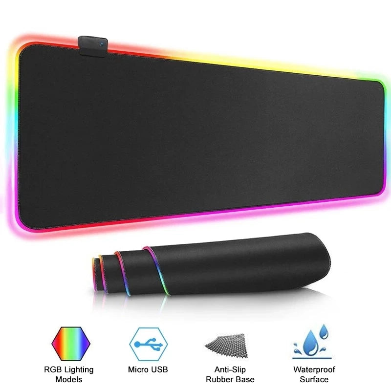 Alfombrilla Gaming RGB LED Impermeable