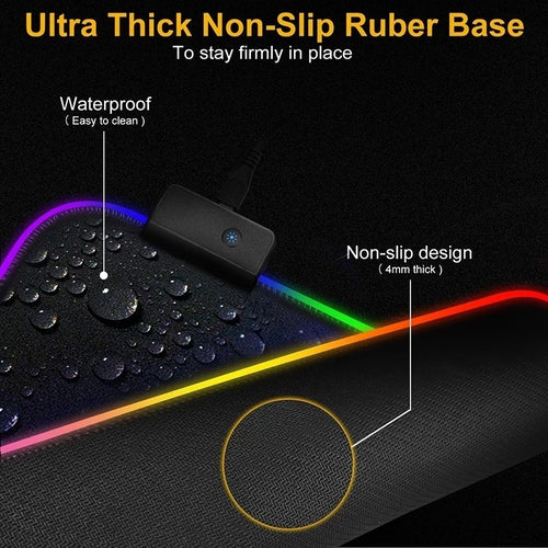 Alfombrilla Gaming RGB LED Impermeable