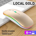 Ratón Inalámbrico RGB LED Recargable Silencioso